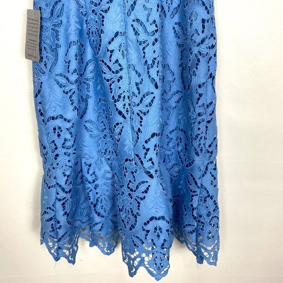 Adelyn Rae Damion High Low Sleeveless Lace Dress Periwinkle Blue - Picture 3 of 7